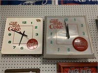 2 VINTAGE COKE CLOCKS -WORKING CONDITION UNKNOWN