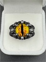 Yellow Dragon Eye Ring Size 9