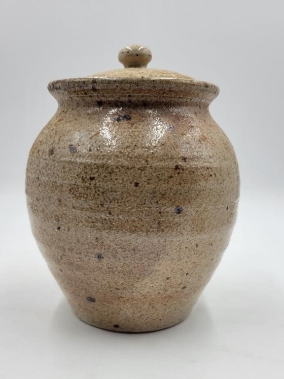 Hand Thrown Ceramic Container with Lid