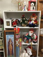 Holiday decor and collectibles. Shelf NoT