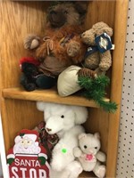 Vintage plush bears and more. Shelf NOT included