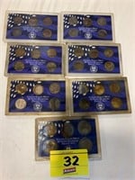 (7) 50 STATE QUARTERS PROOF SETS YEARS: 1999,