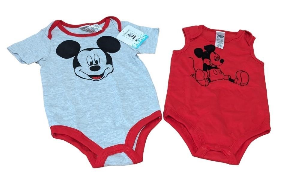 2 New Disney Mickey Mouse Baby Outfit