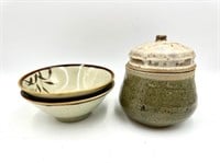 Bonita Ceramic Jar and Bowls
