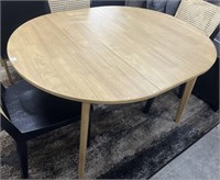 Natural wood Dining table with leaf 40” round