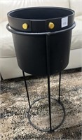 Wine bucket on stand 
Modern 24” tall 9” round