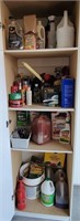 F - LOT OF CAR CARE & HOUSEHOLD CLEANING SUPPLIES