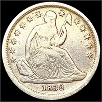 1838 Seated Liberty Dime NEARLY UNCIRCULATED
