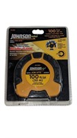 New Johnson 100ft Closed Case Steel Tape