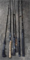 Six Fishing Rods: Berkley, Diawa, Fuji, Graphite