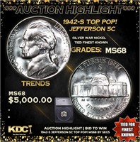 ***Auction Highlight*** 1942-s Jefferson Nickel TO