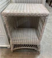 Small Wicker Side Table 17 x 13 x 25 h  ,