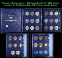 Complete Eisenhower $1 Whitman Book, 1971-1978 Pro