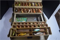 Large Tackle Box w/ Lots Of Lures & Tackle