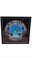 Framed 15" Patch United We Stand American Heroes