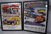 2- Framed Vintage Bonneville Speed Week Posters,