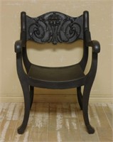 Stomps Burkhardt North Wind Carved Oak Chair.