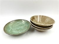 Four Ceramic Wheel Thrown Bowls