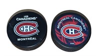 2 Montreal Canadians Hockey Pucks