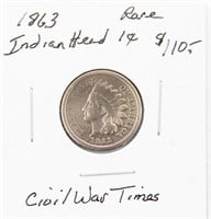 CIVIL WAR 1863 Indian Head Cent
