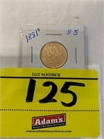 1881-S 5 DOLLAR GOLD PIECE
