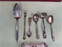 6 PCS SILVERWARE MOSTLY SILVER PLATE