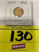 1849 2-1/2 DOLLAR GOLD PIECE