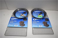 Two Oreo 9.5" Non Stick Pans & Two Cooling Racks