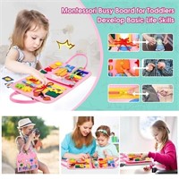 Toddler Montessori Busy Board Travel Sensory Educa