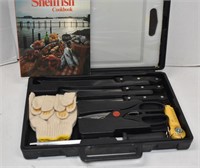 New 8pc Gone Fishing Boxed Set Stainless Knives,