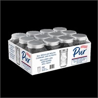 Pur Diamond Mason Jar Regular Mouth 8 oz. 12-Pack