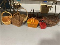 LARGE GROUP OF BASKETS OF ALL KINDS