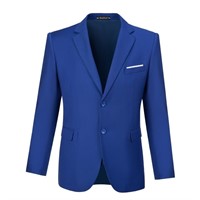 O3316  Wehilion Men's Suit Jacket, Royal Blue, L