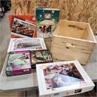 Wooden Crate w Puzzles