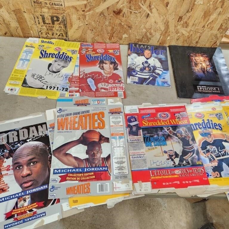 Sports Collector Cereal boxes