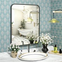 Black Bathroom Mirror  16x20  Aluminum Frame