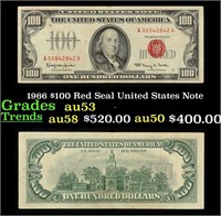 1966 $100 Red Seal United States Note Grades Selec