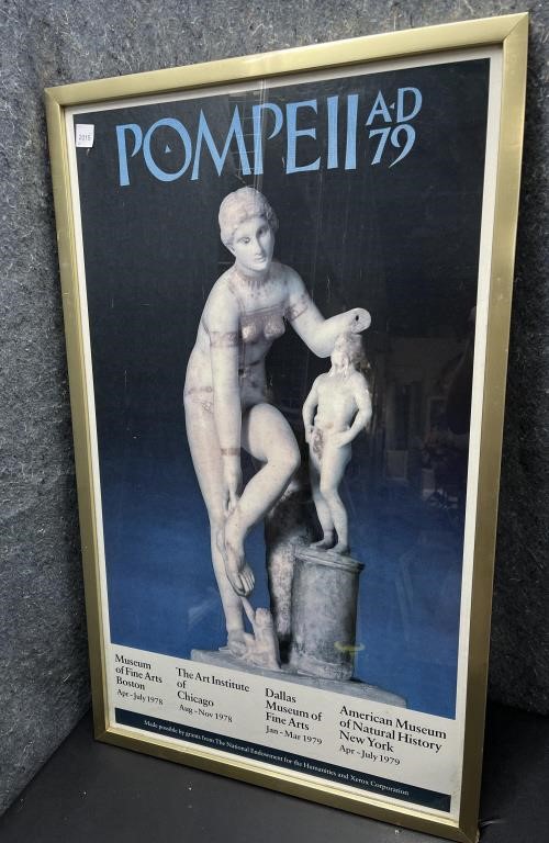 Pompell AD 79 Poster in Gold Frame
