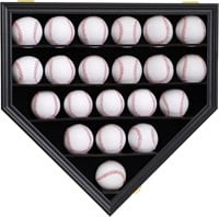 Lockable Baseball Display Case 21ball-black