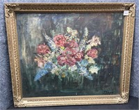1964 Multi Floral Board Painting Enhanced,