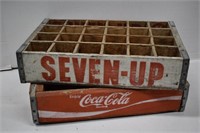 Vintage Seven-Up and Coca-Cola Crates