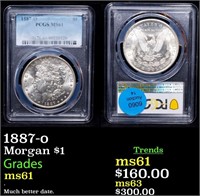 PCGS 1887-o Morgan Dollar 1 Graded ms61 By PCGS