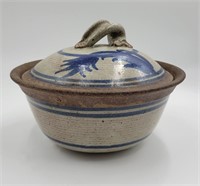Ceramic Hand Thrown Serving Bowl with Lid