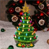 Ceramic Christmas Tree, Battery Operated Tabletop