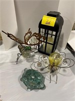 ART GLASS TURTLE, OUTDOOR GLASS BUG DÉCOR, CANDLE