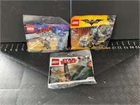 Three small packs of Legos new sealed