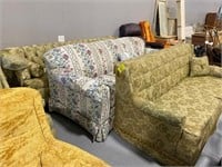 3 FLORAL UPHOLSTERED COUCHES