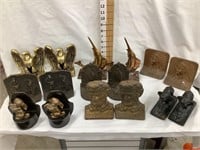 (8) Sets Cast Iron and Pot Metal Bookends incl.