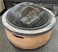 Outdoor Firepit with screen cover