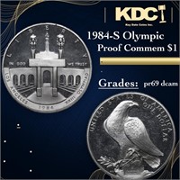 Proof 1984-S Olympic Modern Commem Dollar $1 Grade